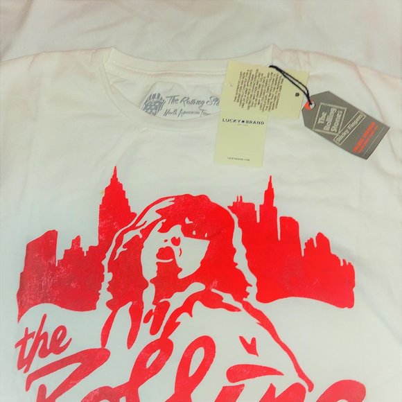Lucky Brand Rolling Stones Mick Jagger Official T-Shirt L made USA NWT - Picture 3 of 4